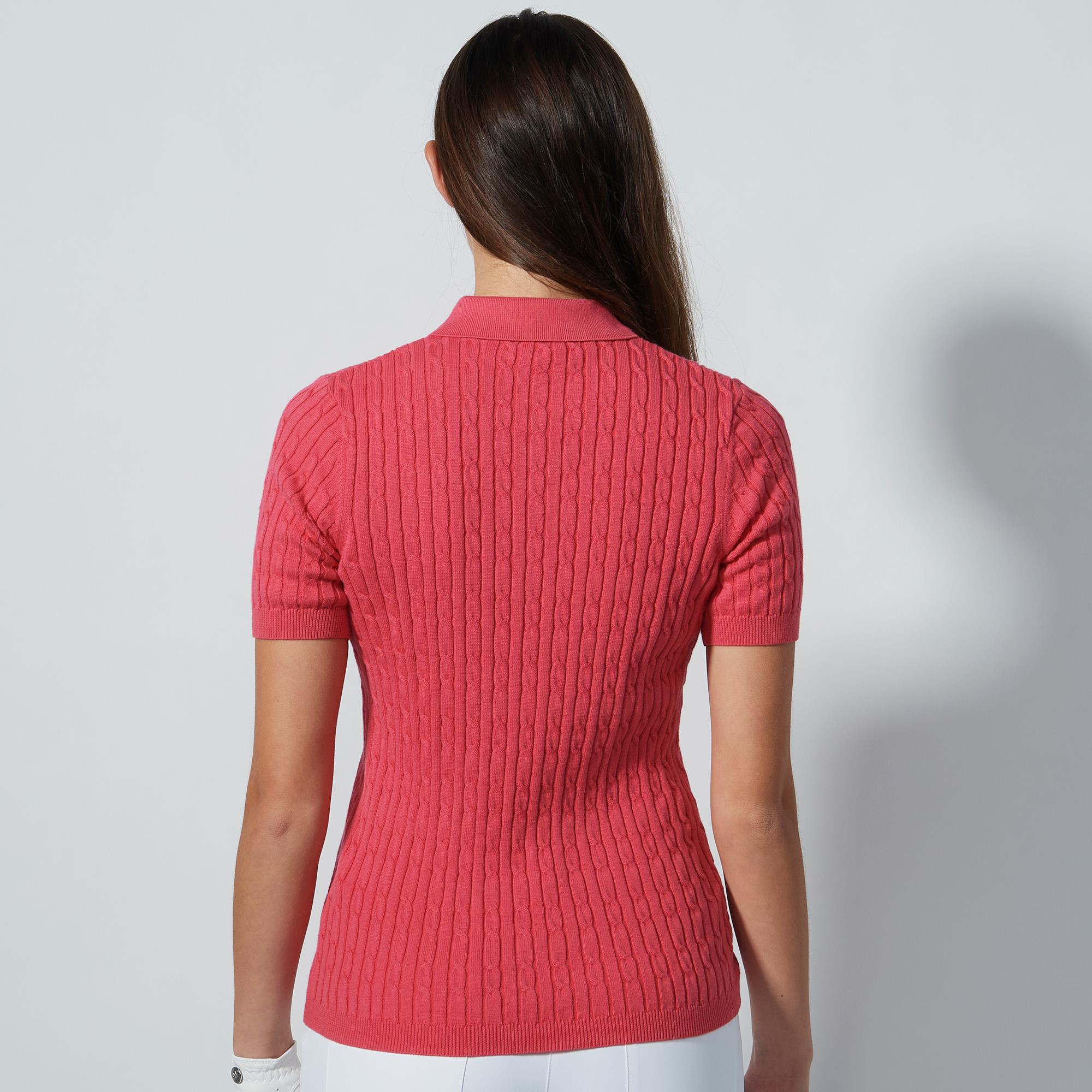 Daily Sports Madelene Knitted Ladies Golf Polo Shirt Intense Coral
